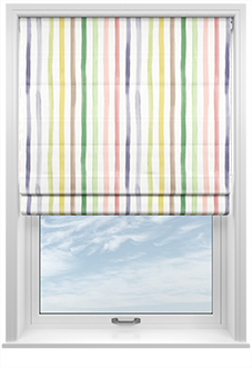 Bluebellgray Watercolour Stripe, Tetbury - Twist&Fit Roman Blind